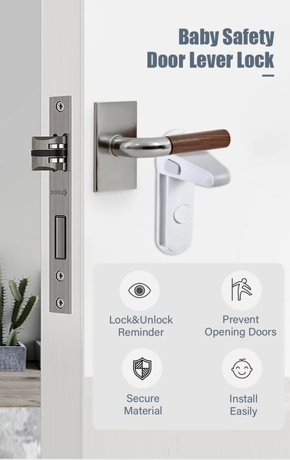 1PC Door Lever Lock, Baby Proofing Door Handle Lock, Childproof Door Knob Lock, Easy to Install